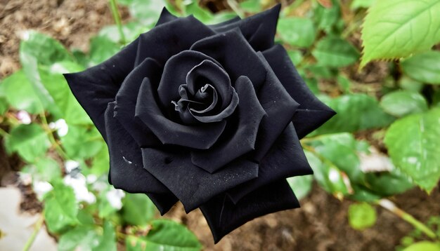 Elegancia enigmática Foto gratis de una rosa negra Abrace la belleza misteriosa de la rara floración de la naturaleza