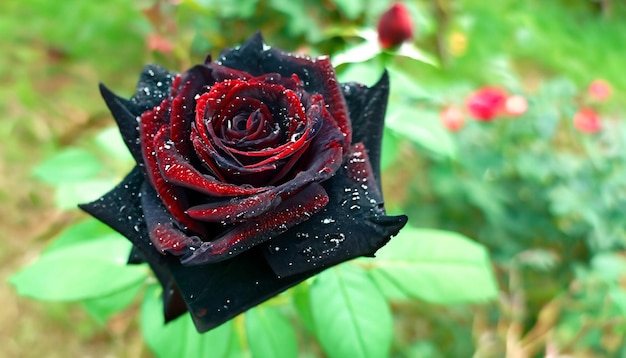 Elegancia enigmática Foto gratuita de una rosa negra Abraza la belleza misteriosa de la flor rara de la naturaleza