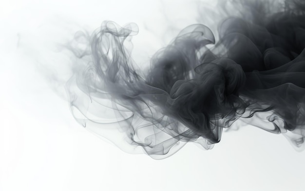 La elegancia enigmática del humo negro de un fuego furioso