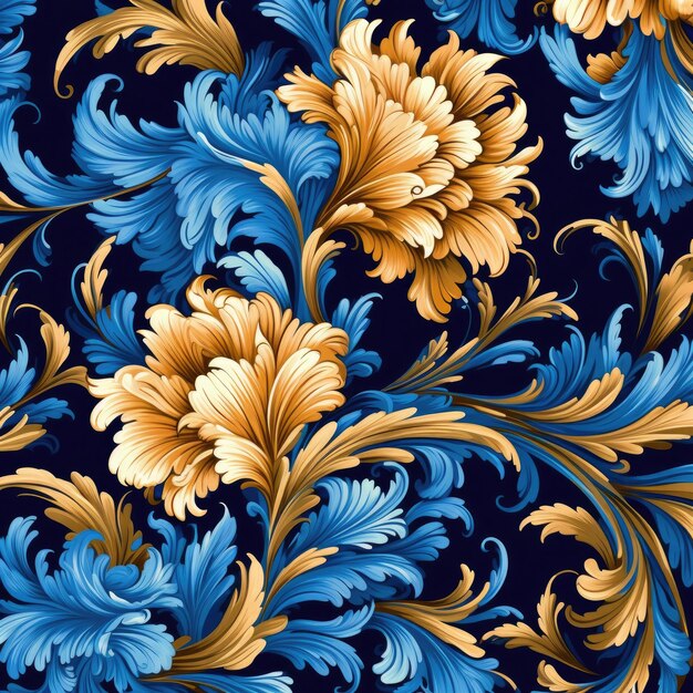 elegancia espléndido patrón floral real sin costuras