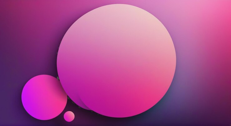 Foto elegancia etérea composición de círculos geométricos abstractos en rosa para flyer de cartel y página de aterrizaje