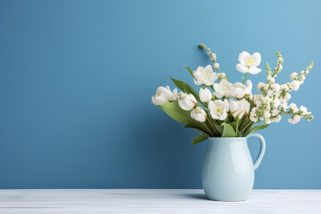 Foto la elegancia eterna de los fondos de color azul