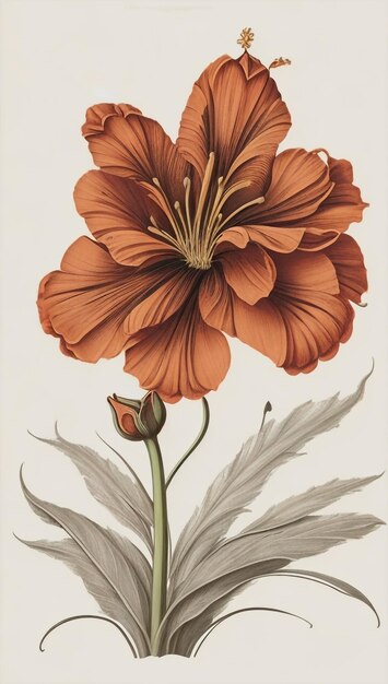 Elegancia floral Estilo de calcografía inspirado en Albrecht Durer