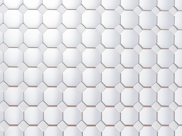 Foto elegancia futurista 3d mosaico de panal de miel sobre un fondo blanco