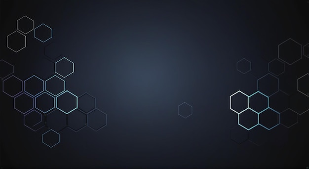 Elegancia hexagonal Fondo oscuro Abstracto Papel de pared hexágono