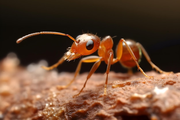 Elegancia intrincada que captura la belleza de una hormiga de cerca