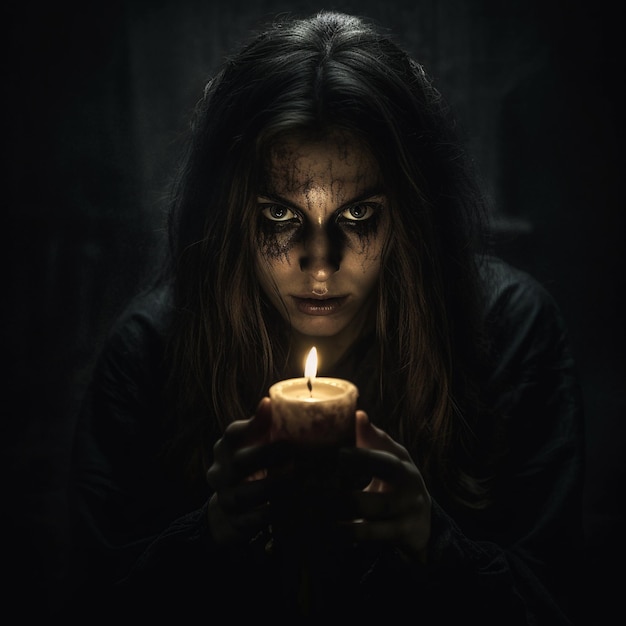 Foto elegancia mística del cráneo arte gótico retratos oscuros y imágenes inquietantes de halloween
