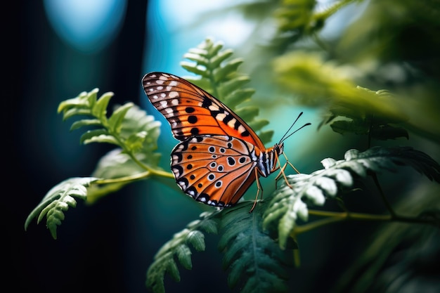 La elegancia de la naturaleza mariposa en una planta