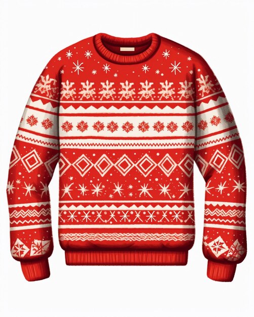 Foto elegancia navideña acogedora de manga larga suéter navideño