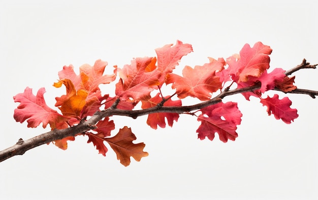 Elegancia de otoño Rama de roble escarlata