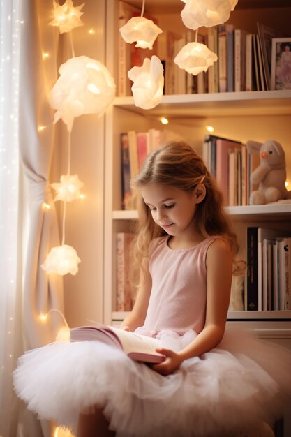 Elegância parisiense criando um quarto de menina sonhador