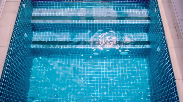 Foto la elegancia de una piscina limpia generada por la ia