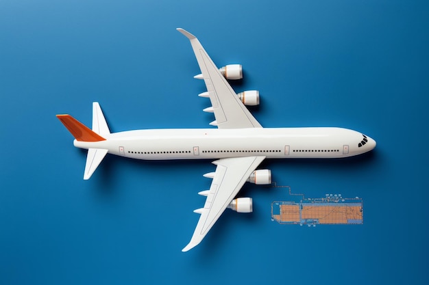 La elegancia de la pista captura la impresionante vista desde arriba de un modelo de avión