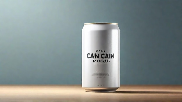 Foto elegant blank can mockup mit filmischer beleuchtung