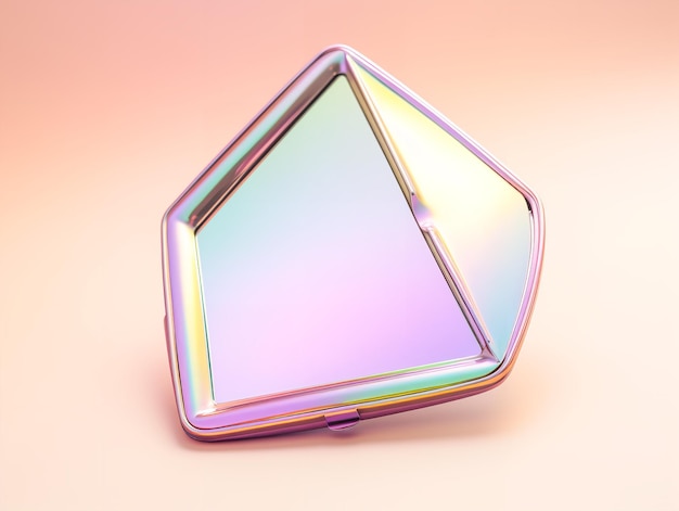 Elegant Compact Mirror Mockup für Schönheit und Accessoires KI-generiert