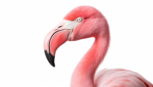 Elegant Flamingo Frontview StudioLit Isolierung