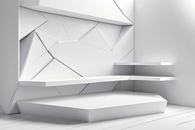 Foto elegant futuristischer bühnen-geometrie-stil für die produktpräsentation