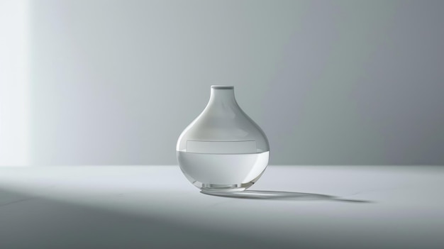 Elegant geformte transparente minimalistische klare Glas Luxus-Parfümflasche mit glattem und abgerundetem