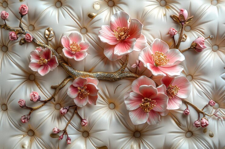 Elegant Gold Royal 3D Wallpaper Murales de lujo para álbumes y decoración de bodas