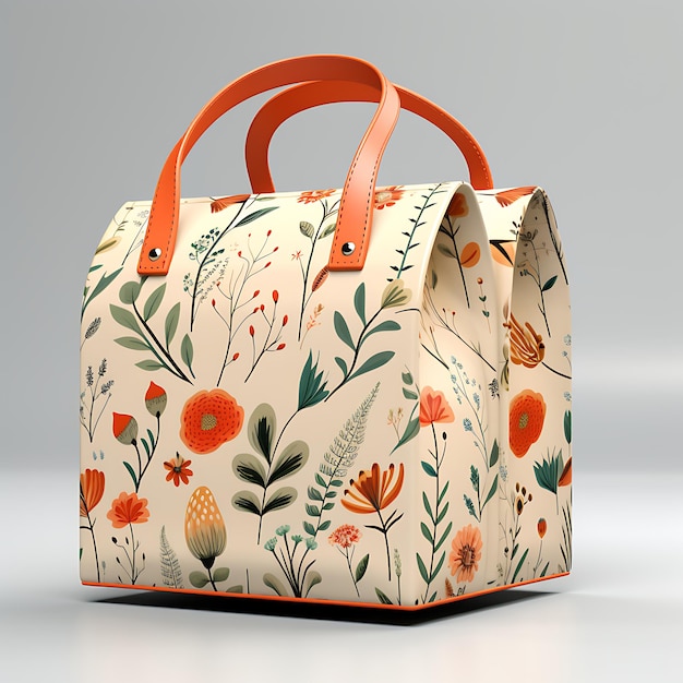 Elegant Lunch Tote Bag für Kinder mit umweltfreundlichem Material Floral Prkreative Konzept-Ideen-Design