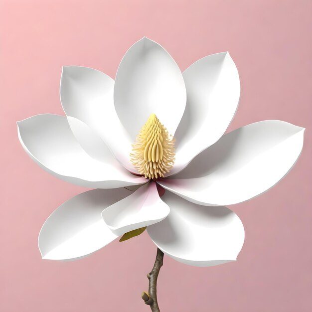 Elegant Magnolia Blossom Vector HD-Illustration in atemberaubender 4K-Auflösung