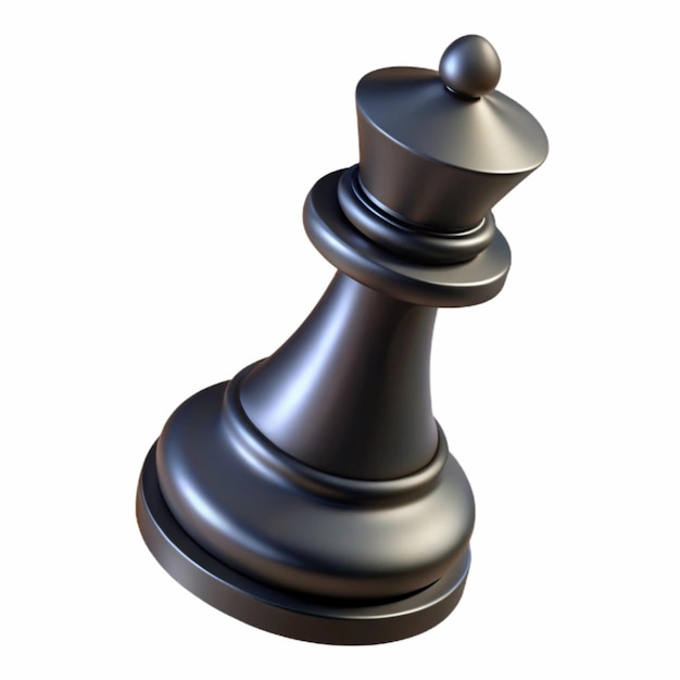 Elegante 3D-Schachkönig- und Königinstücke