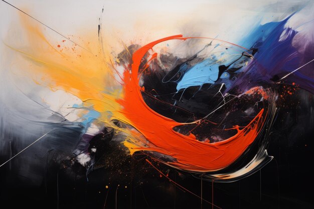 Foto elegante abstracción capturó una instantánea de una pintura abstracta con remaches