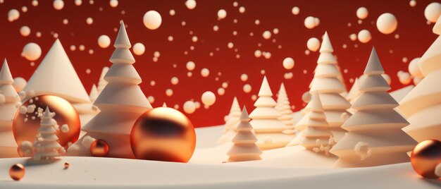 Foto elegante abstrakte weihnachtsbaumszene in 3d