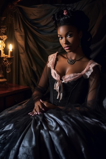 Elegante Affäre zwischen Bridgerton-Stil und Black Beauty