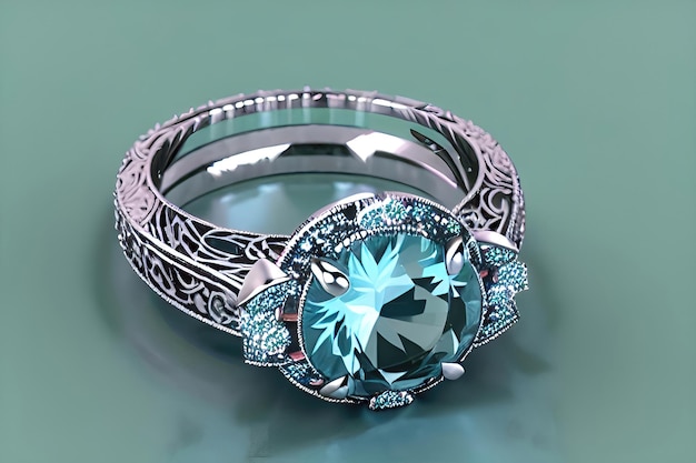 Elegante anillo de compromiso de diamantes Un precioso símbolo de amor