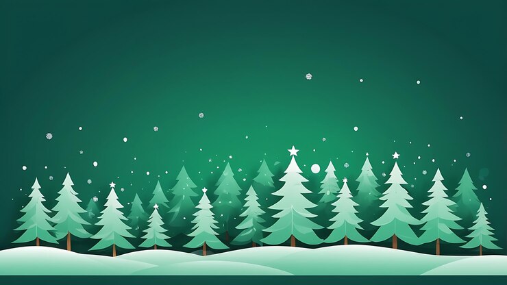 Elegante árbol de Navidad con regalos de nieve estrellas campanas y habitación para mensajes navideños
