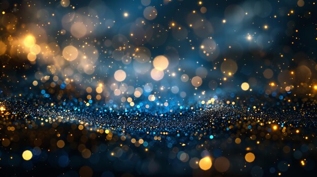 Elegante Armada y Bokeh de Oro Fondo de Navidad IA generativa