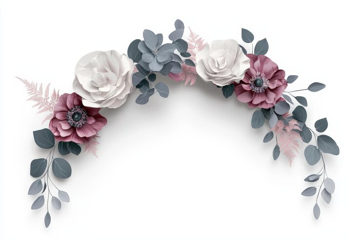Elegante arreglo floral con colores suaves y hojas delicadas perfecto para decoración de bodas o proyectos artísticos