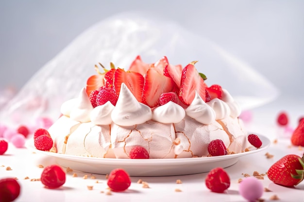 Elegante beige rosa Pavlova