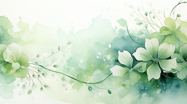 Elegante Blume im Aquarellstil für Hintergrund und Einladungs-Hochzeitskarte. KI-generiertes Bild