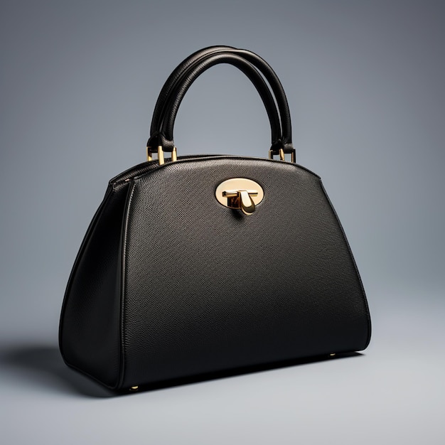 El elegante bolso negro para mujeres.