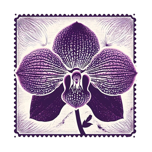 Elegante Briefmarkenkollektion Aquarellblumen und künstlerische Designs für digitales Handwerk