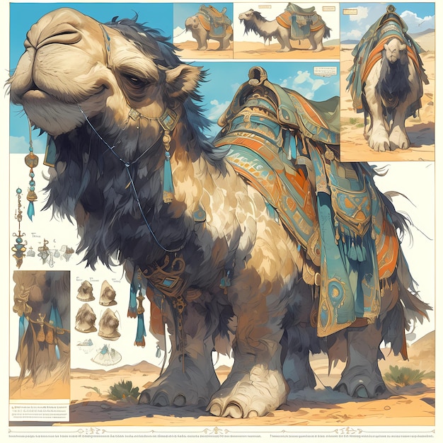 Elegante camelo do deserto