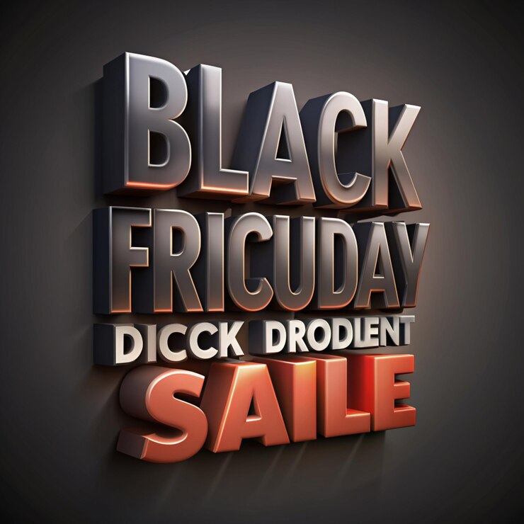 Foto elegante cartel de ventas del viernes negro