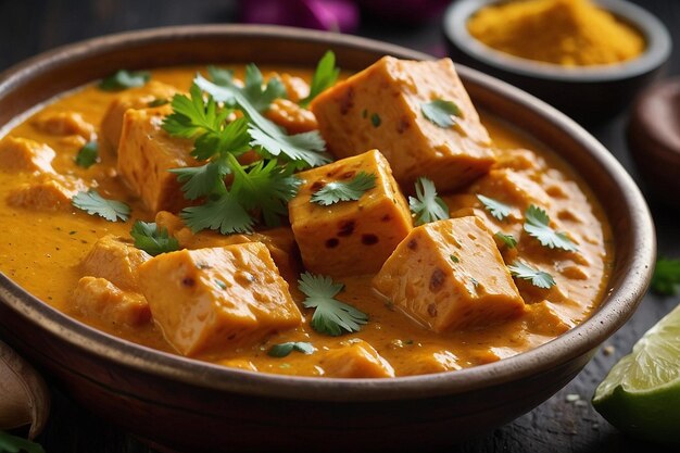 Elegante cena india con el shahi paneer