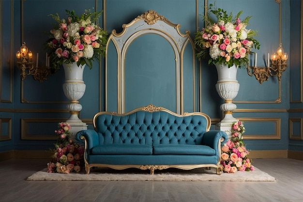 Elegante cenário de fotografia de sala de casamento cenários de estúdio para fotógrafos