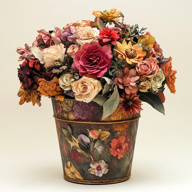 Elegante colección de cubos florales La belleza capturada en exuberantes flores y ricos colores