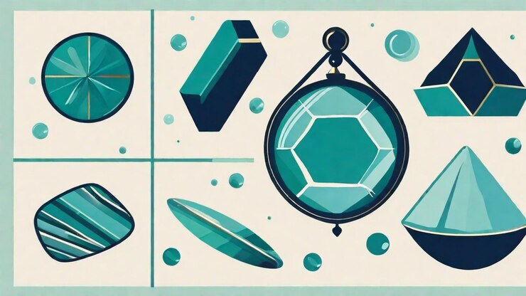 Foto elegante colección de joyas minerales