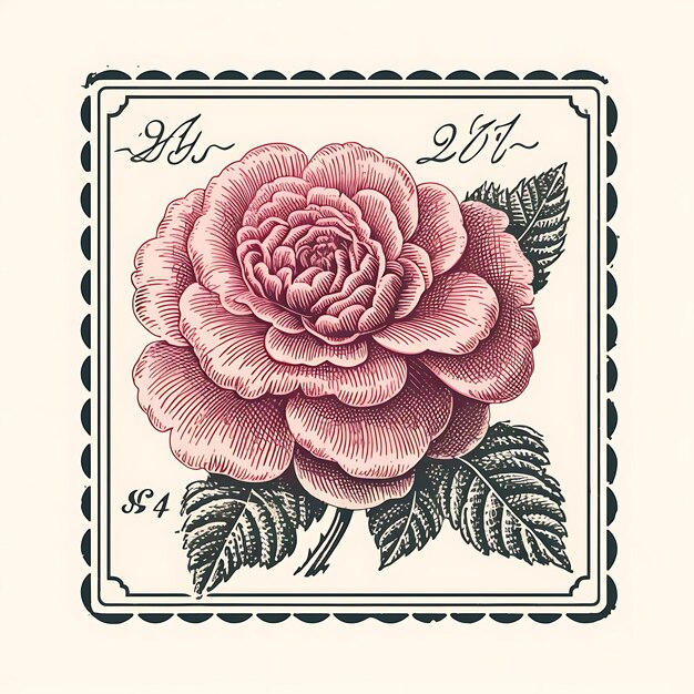 Elegante colección de sellos, flores de acuarela y diseños artísticos para manualidades digitales