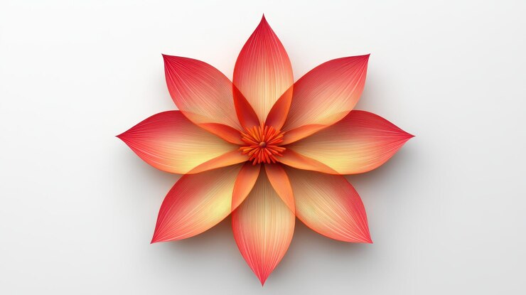 Elegante creación de diseño artístico de flores de papel