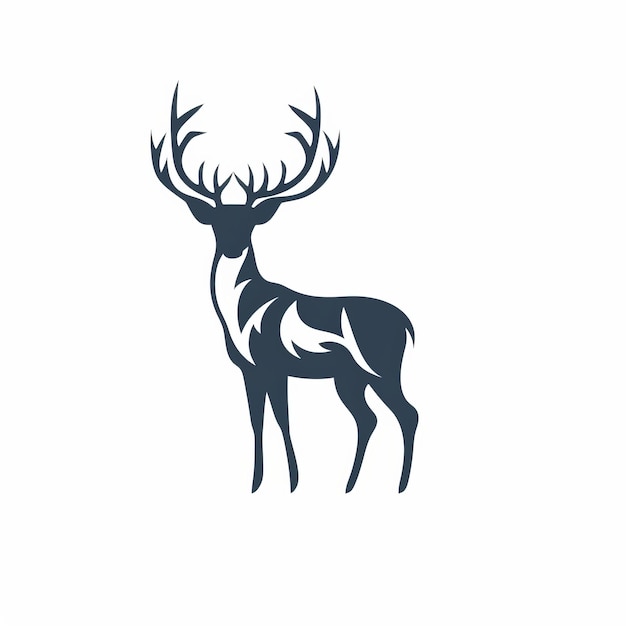 Elegante Deer Symbol Vector Logo Vorlage mit komplizierten Mustern