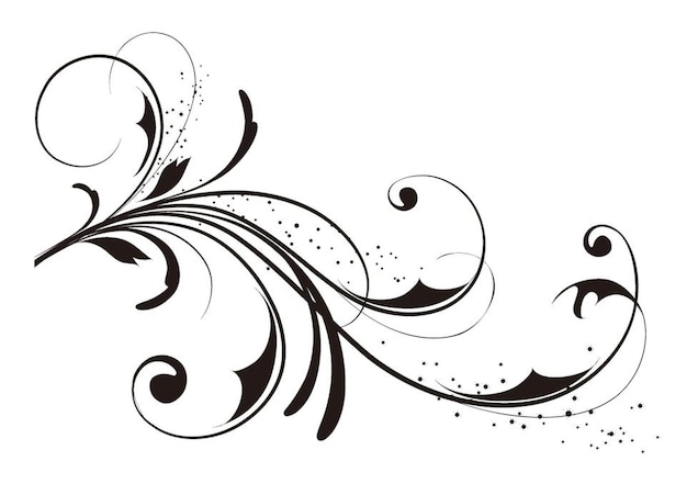 Elegante desenho floral Swirl