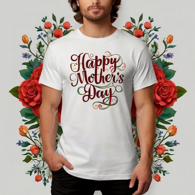 Elegante desenho tipográfico de camiseta Ilustração do Dia das Mães