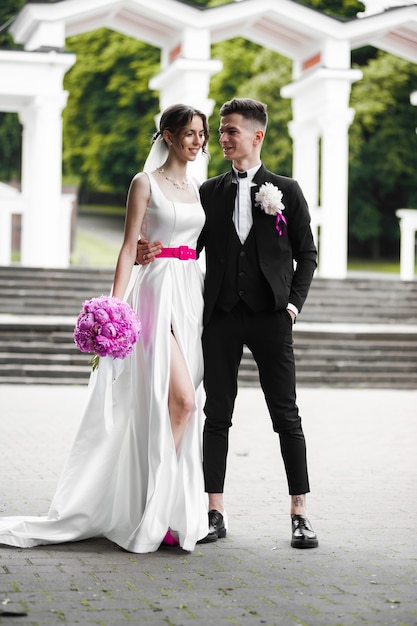 Elegante día de la boda de novios