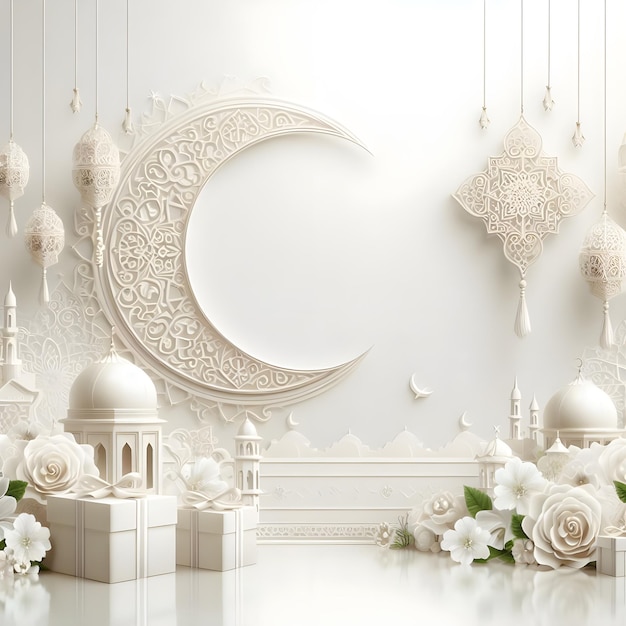 Elegante diseño de fondo árabe para el Eid